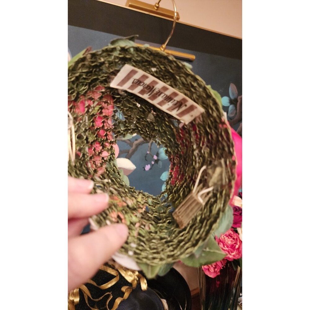 NEIMAN MARCUS Vintage Silk Flower Crown Romantic Garden Floral Headpiece Bridal - Picture 8 of 12